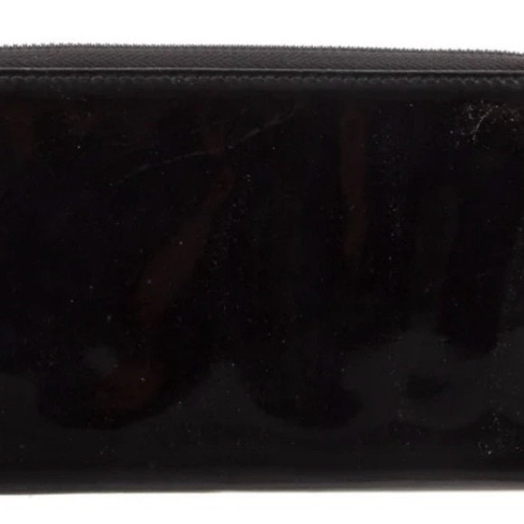 ‼️SALE‼️ Salvatore Ferragamo Black Patent Leather Double Gancini Clutch Wallet - Picture 3 of 6